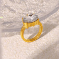Oval Faceted Glass Statement Ring in Four Jewel Colors view 4