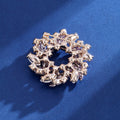 Purple Silver Tone Floral Wreath Wreath Two Designs Metal Brooch Pin view 4