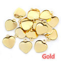Heart Cabochon Pendant Trays in Eight Metallic Finishes view 6