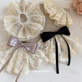Lace Bow Spring Clips Pearl Lace Scrunchie Hair Pieces view 2