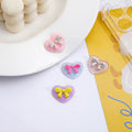 Color Note Heart Bow Resin Look DIY Jewelry Component view 3