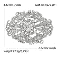 Oval Filigree Floral Crystal Brooch in Four Finishes view 6