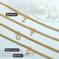Gold Rope Chain Crystal Initial Letter Pendant Necklace view 2