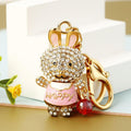 Jeweled Happy Lantern Rabbit Keychains with Braided Wrist Loops view 4