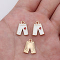 Blue and White Shorts Enamel Alloy Charms for Jewelry Making view 3