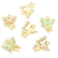 Iridescent Butterfly Charms in Gold and Silver Tones view 4