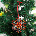 Rhinestone Snowflake Metal Hanging Ornament Four Colors view 2