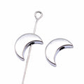 Crescent Moon Bead in Antique Gold and Antique Silver and KC Gold Metal view 3
