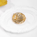 Blue Gold Tone Sun Enamel Metal Brooch Pin for Jackets and Lapels view 3