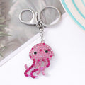 Rhinestone Jellyfish Keychain Metal Ocean Animal Bag Charm view 6