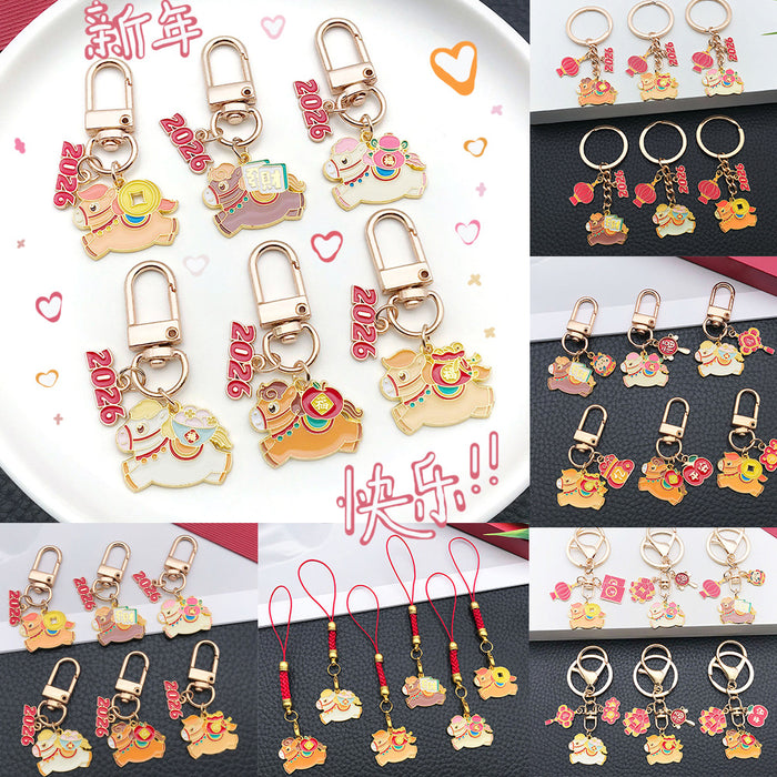 Mixed Horse Lucky Symbol Keychains and Phone Straps