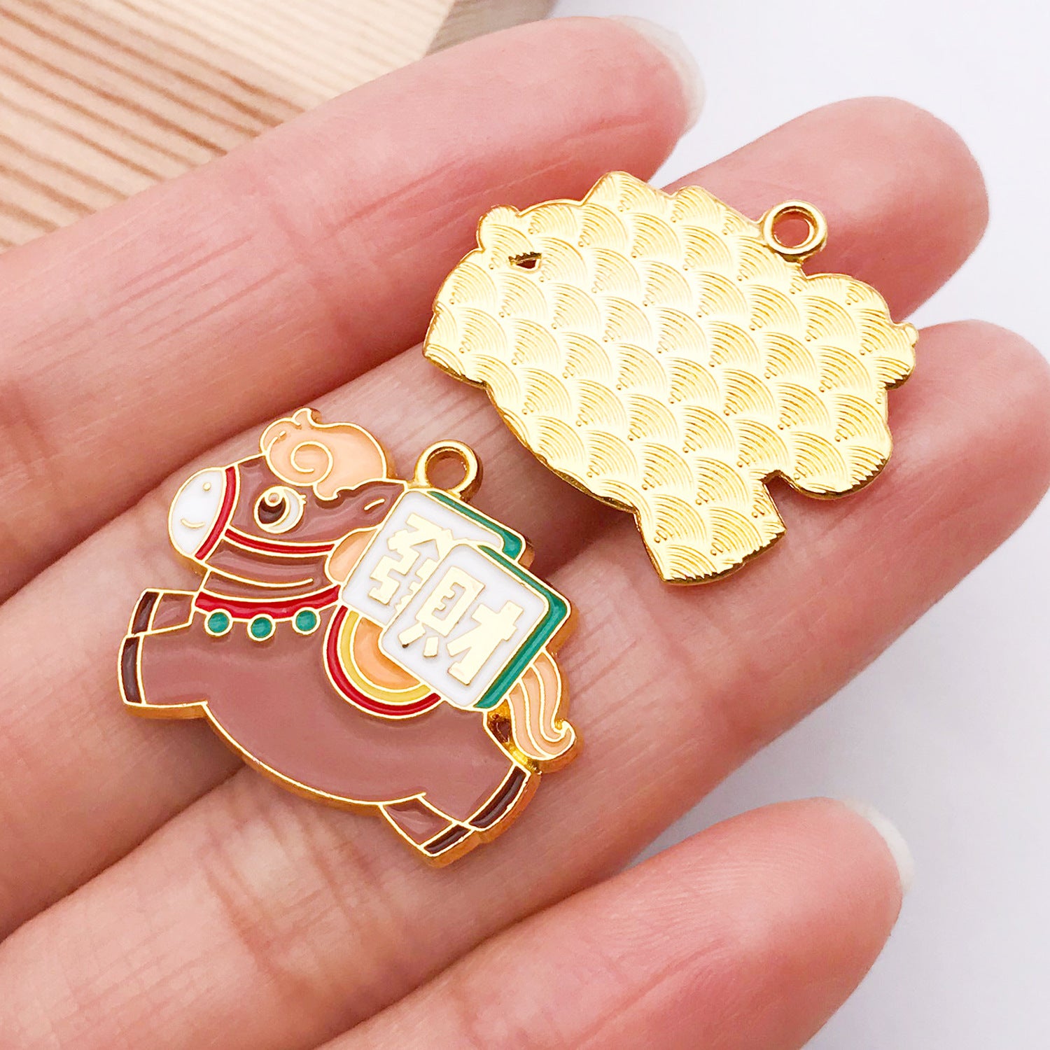 Enamel Zinc Alloy Enamel Charm Pendants