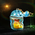 Jelly and Solid Mermaid Figure Keychains in Nine Color Options view 8