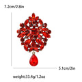Oval Floral Crystal Dangle Brooch An Oval Floral Crystal Cluster view 9