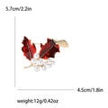 Enamel Holly Leaf Brooch with Clustered Pearl Berries view 6