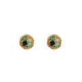 Round Green and Blue Crystal Stud Earrings Fashion Jewelry Accessories view 5
