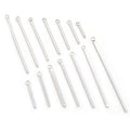 Silver-Tone Double-Loop Straight Bar Jewelry Connectors view 1