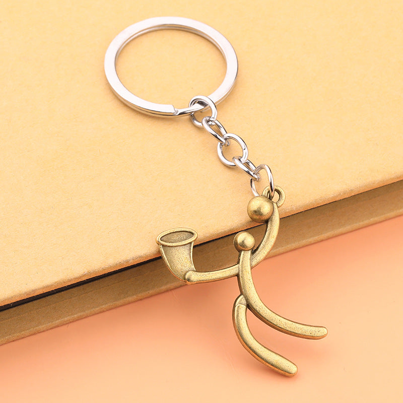Sports Icon Metal Keychain for Cycling Running Basketball Gifts