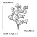 Pearl Branch Brooch in Red White and Silver Tone Palettes view 8