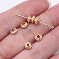 Dotted Round Spacer Beads in Four Antique Metal Finishes view 7