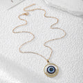 Turkish Evil Eye Rhinestone Pendant Necklaces Gold Silver 8 Styles view 4