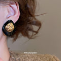 Gold Relief Resin Stud Earrings In Five Colorways Jewelry view 4