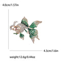 Gold Tone Rhinestone Goldfish Brooch Enamel Bubble Fish Pin view 5