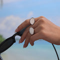 Smooth Oval Disc Open Ring Stainless Steel Gold Or Steel view 4