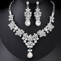 Black Silver Tone Five Point Star Five Designs Metal Necklace and Earring Set view 1