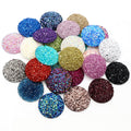 Colorful Glitter Texture Round Resin Cabochons for Crafts view 2