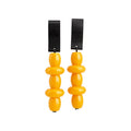 Geometric Wood Bead Dangle Earrings in Two Colorways view 5