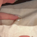 Gold Marquise Center CZ Ring Thin Band Size 6 Or 7 view 3