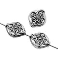 Scroll Pattern Square Beads in 1 Metal Finish for Jewelry Making view 3