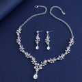 Black Silver Tone Crown Metal Necklace and Earring Set view 3