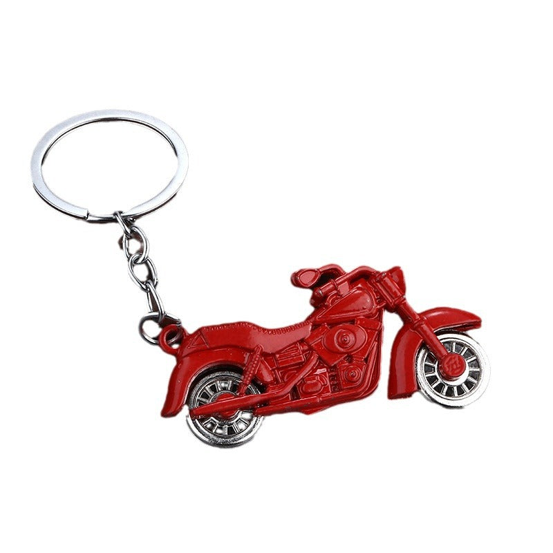 Large Motorcycle Wheel Keychain Zinc Alloy Moving Pendant