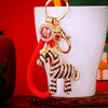 Black Zebra Red-Strap