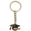 Enamel Student Graduation Cap Keychain Ring Two Tassels view 6