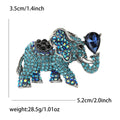Raised Trunk Crystal Elephant Brooch in Seven Bright Colors view 6