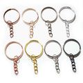 Round Key Rings with Short Link Chains in Assorted Finishes view 3