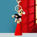 Heart Detail Horse Keychains with Braided Straps and Tassels view 4