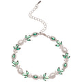 Leaf Crystal Tennis Bracelet In Multicolor Designs view 5