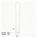 Pearl Look Bead Necklaces In Three Sizes With Heart Or Oval Clasps view 8