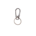 Silver Tone Metal Snap Hook Keychain With Round Split Ring view 5