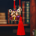 Mixed Fortune Deity Car Hangers in Six Constructions plus One Plain Red Tassel view 4