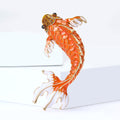 Colorful Enamel Koi Fish Brooch in Six Colors Lapel Pin view 2
