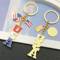USA Flag and Rhinestone Patriotic Enamel Keychains, 5 Designs view 2