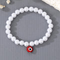 Faux Pearl Evil Eye Stretch Bracelets and Beaded Rings view 3