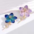 Orchid Two Designs Metal Brooch Pin for Jackets and Lapels view 5
