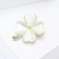 Cat Eye Four Leaf Clover Brooch Gold Stem Five Colors view 3