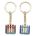 Go Study Test Tube Rack Enamel Keychain Two Colors view 5